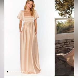 Elegant Champagne Maxi Dress